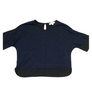 Loft navy cropped tee shirt